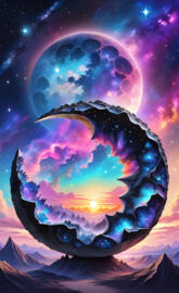 black diamond geode moon