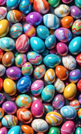 vibrant marble Easter eggs