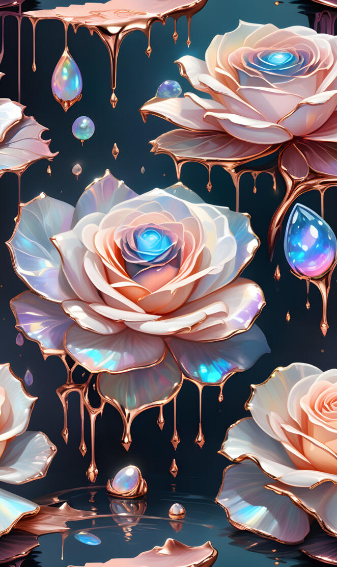 rosegold moonstone rose