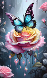 moonstone rose butterfly