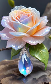 moonstone rose floating