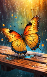 a butterfly on a window