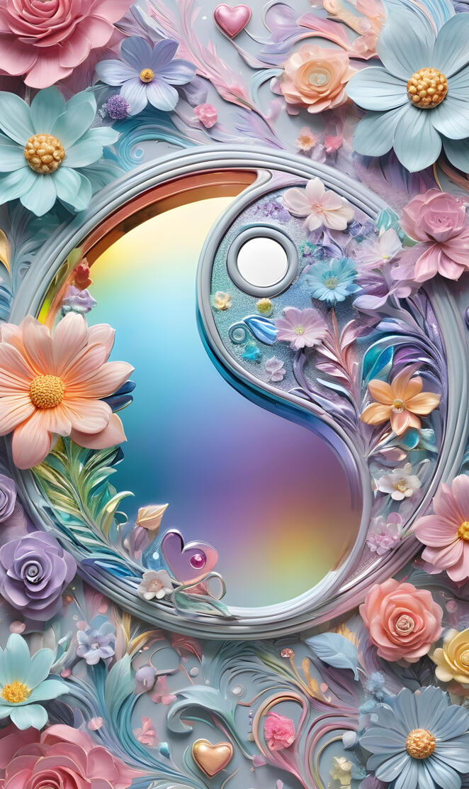 a painting of a flower