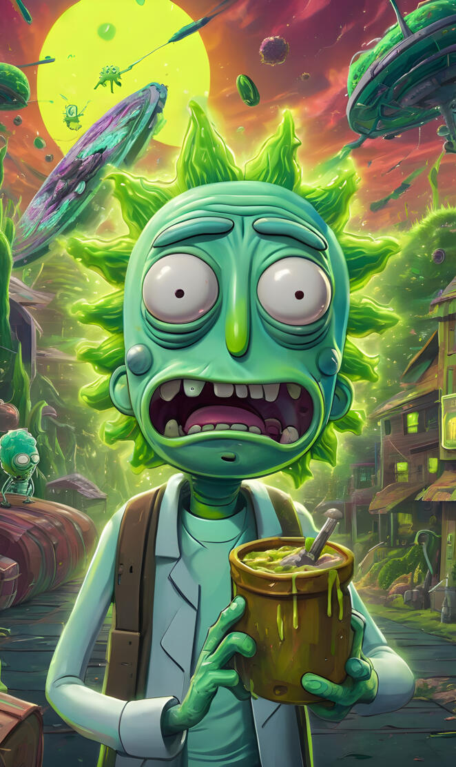 Rick wth radiation poisoning