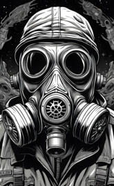 a black and white photo of a skeleton