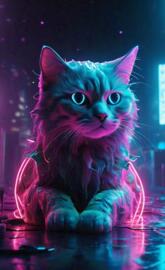 Neon Frenzy cat