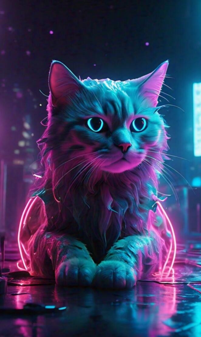 Neon Frenzy cat