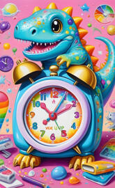 a clock with a cartoon character on it