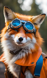 a fox wearing sunglasses