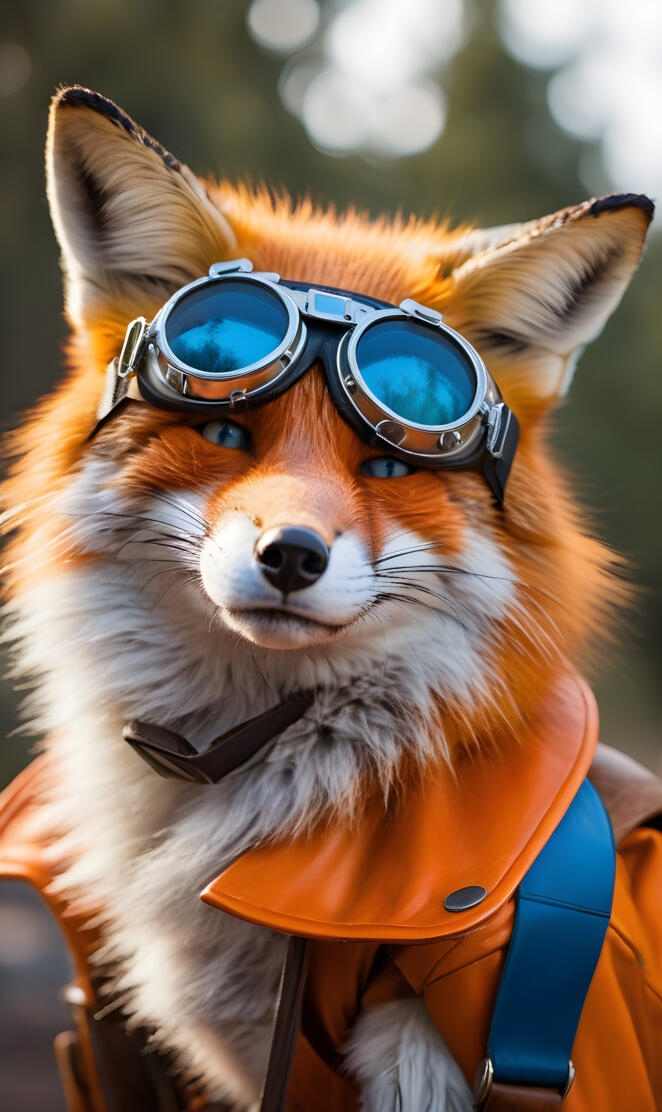 a fox wearing sunglasses