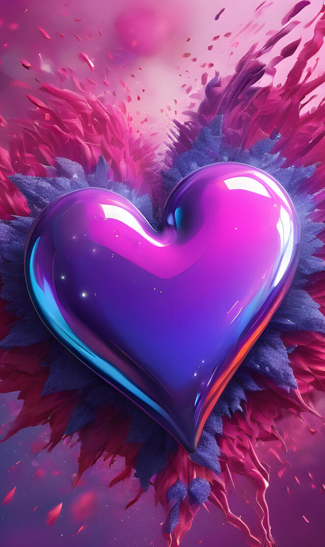 corazón morado