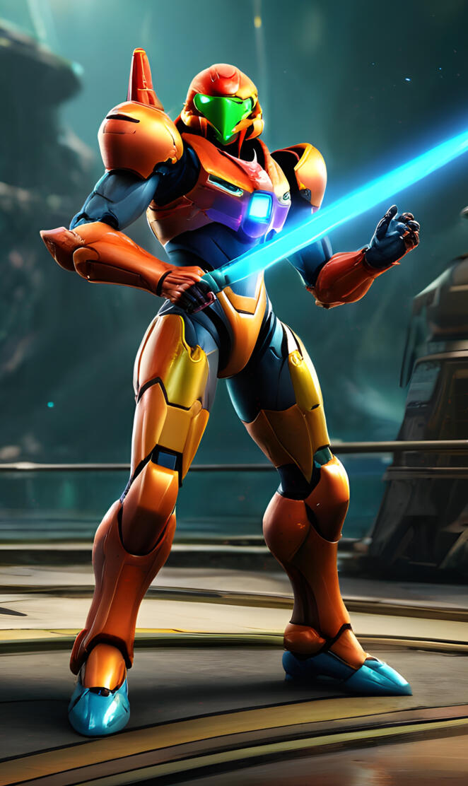 Samus Aran with Beam Sword