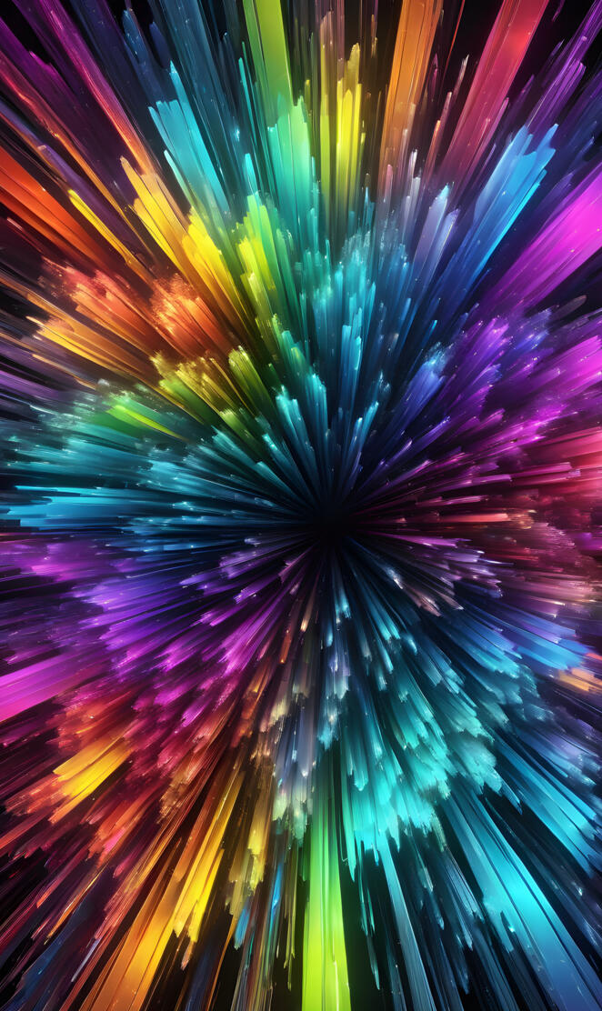 Neon colors bursting