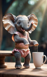 a small elephant statue