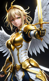 Angel Staring Down Enemy