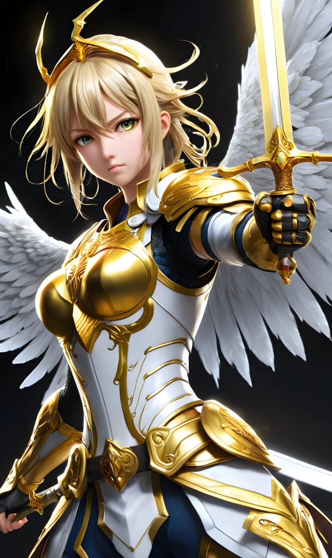 Angel Staring Down Enemy