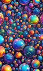 a group of colorful glass jars