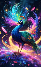 aname colorful peacock