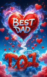 best dad balloon heart