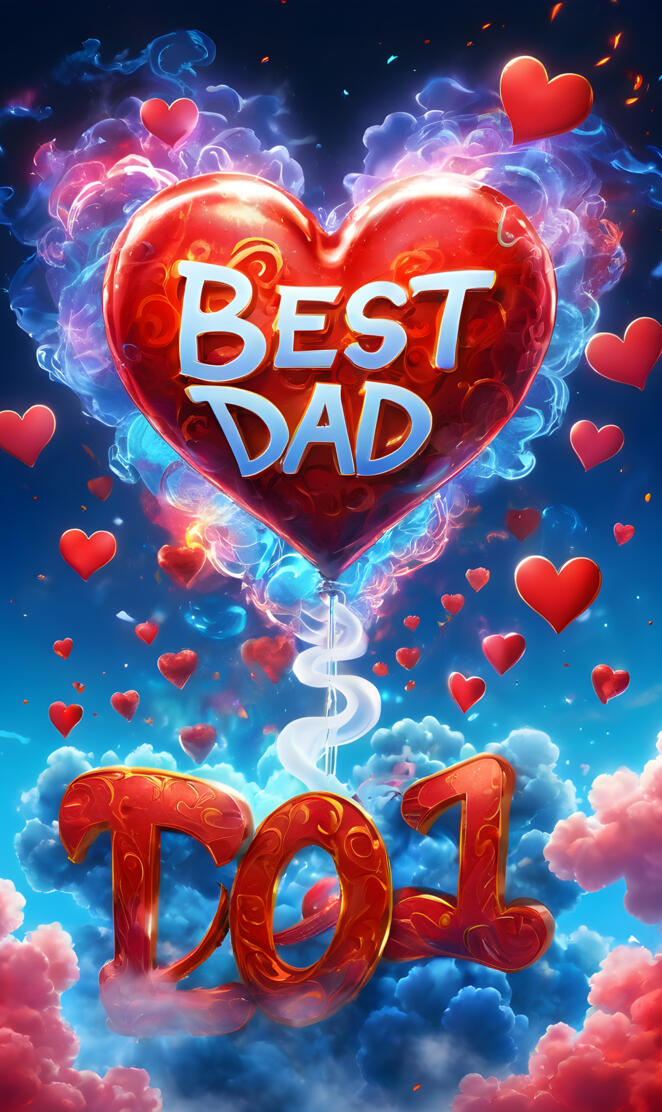 best dad balloon heart