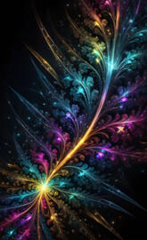 Neon fractal wallpaper