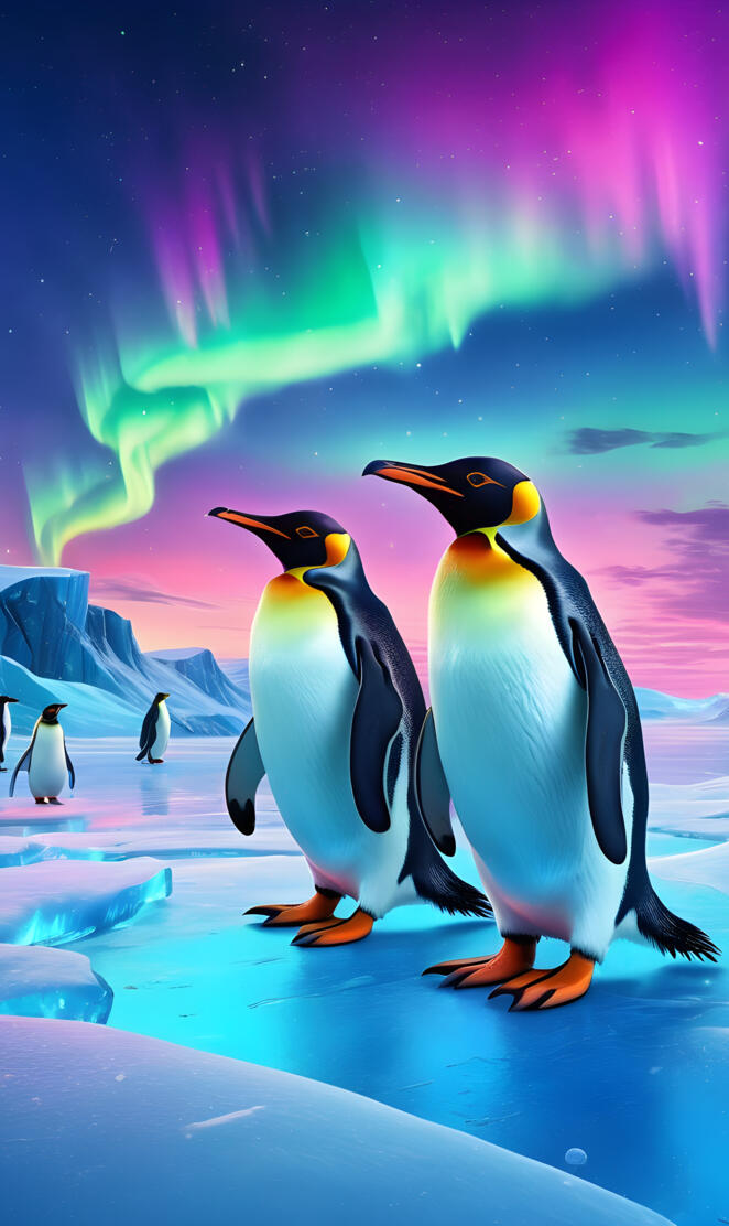 Have a blessed weekend y'all🙏🩷
Neon penguins Northern Lights 2024 01