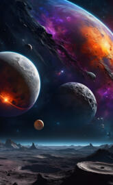 deep space view planets , Stardust ..
