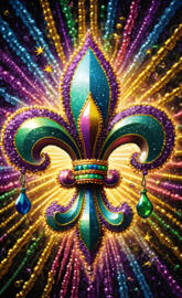 fleur-de-lis with earrings