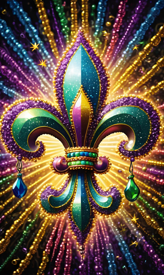 fleur-de-lis with earrings