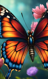 a butterfly with wings spread