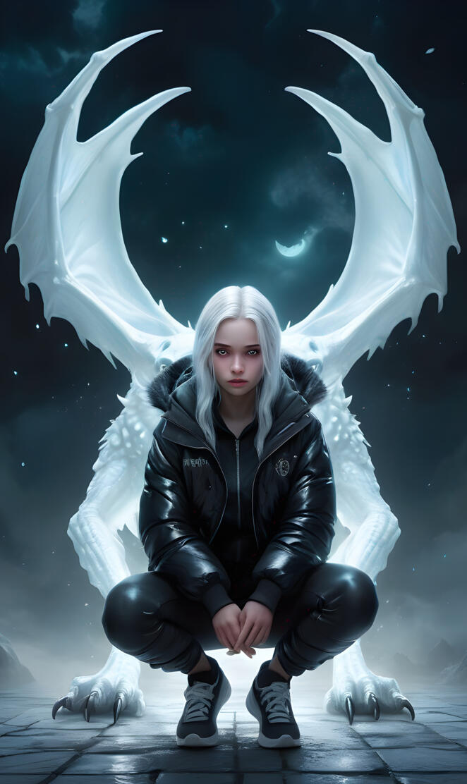 a person sitting on the floor with wings spread