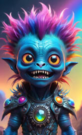 little punk alien Rockstar