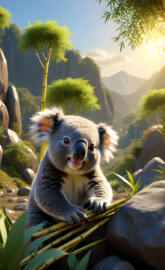 Adorable baby koala bear