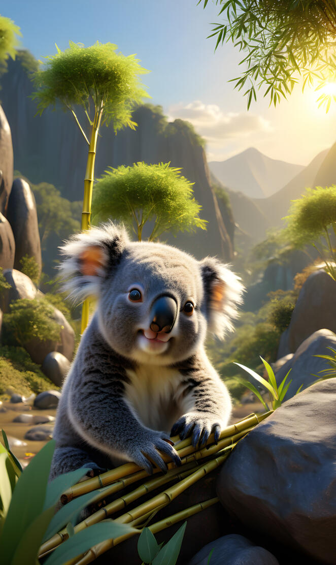 Adorable baby koala bear