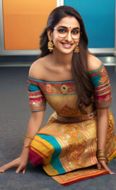 Indian princess at an airport
