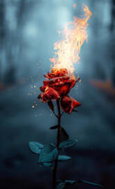 Burning rose