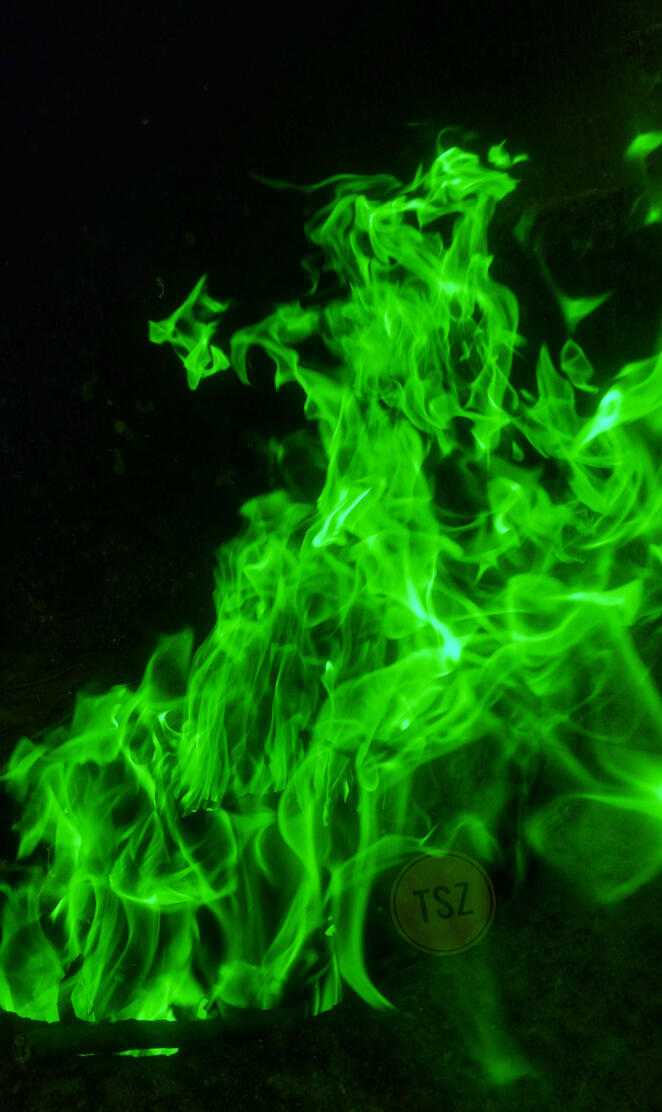 green flame