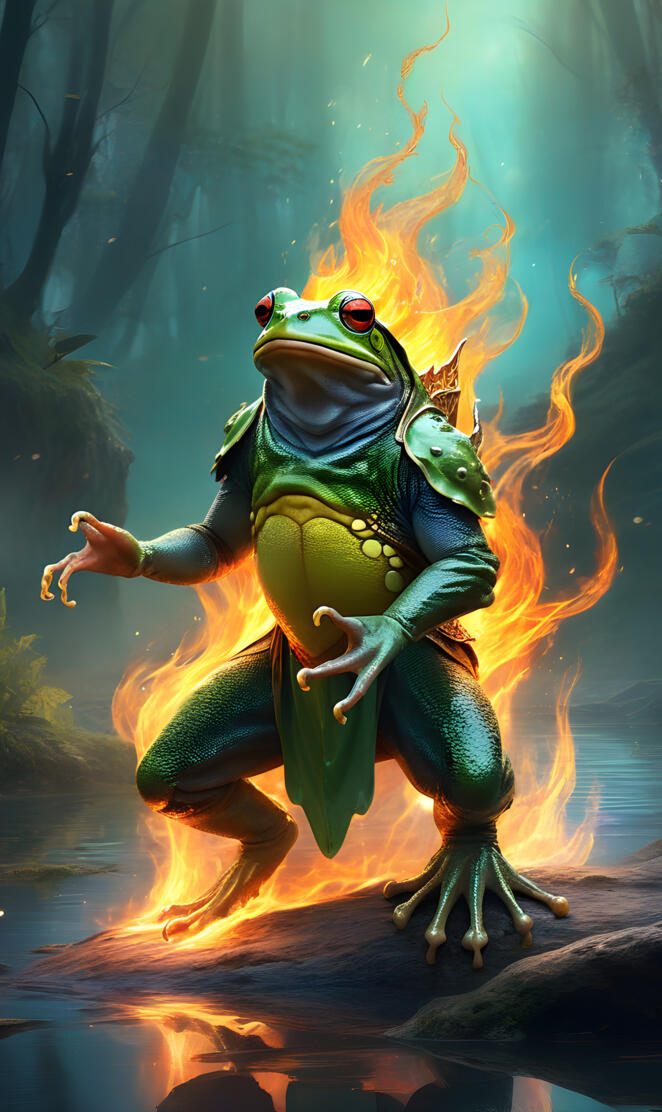flaming frog