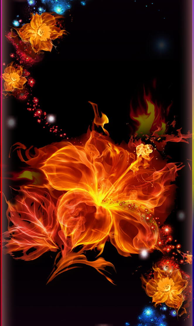 Flaming hibiscus