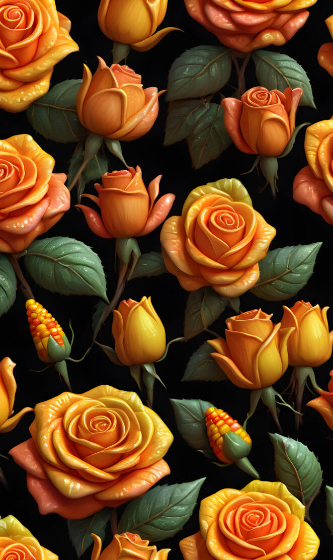 candy corn roses