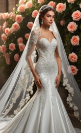 Lady Filippa, 2025, bridal, wedding, mermaid gown, fit and flare gown,