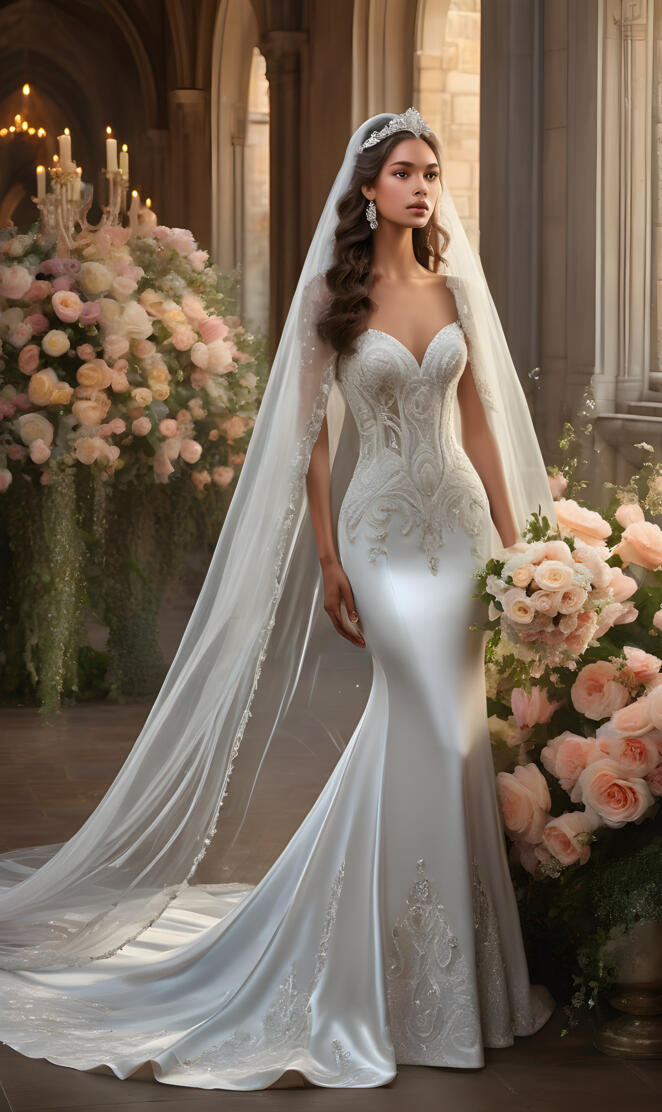 Lady Filippa, 2025, bridal, wedding, mermaid gown, fit and flare gown,