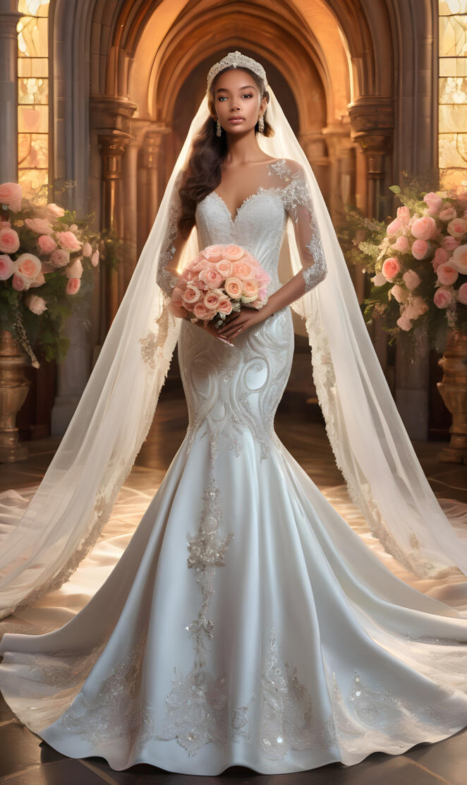 Lady Ronnie, 2025, bridal, wedding, mermaid gown, fit and flare gown,