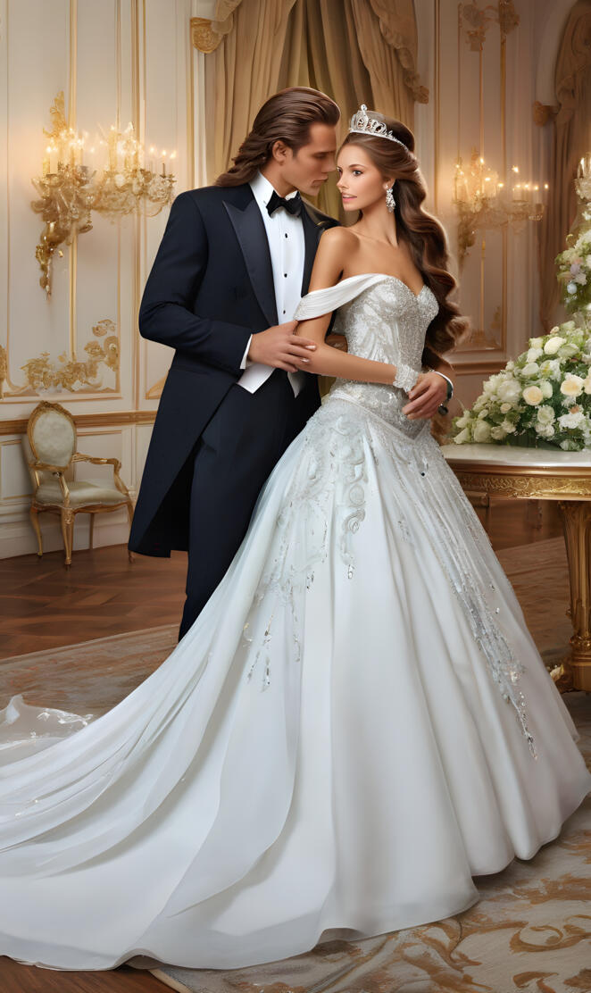 2010s king and queen, husband and wife, man and woman, wedding, lovers