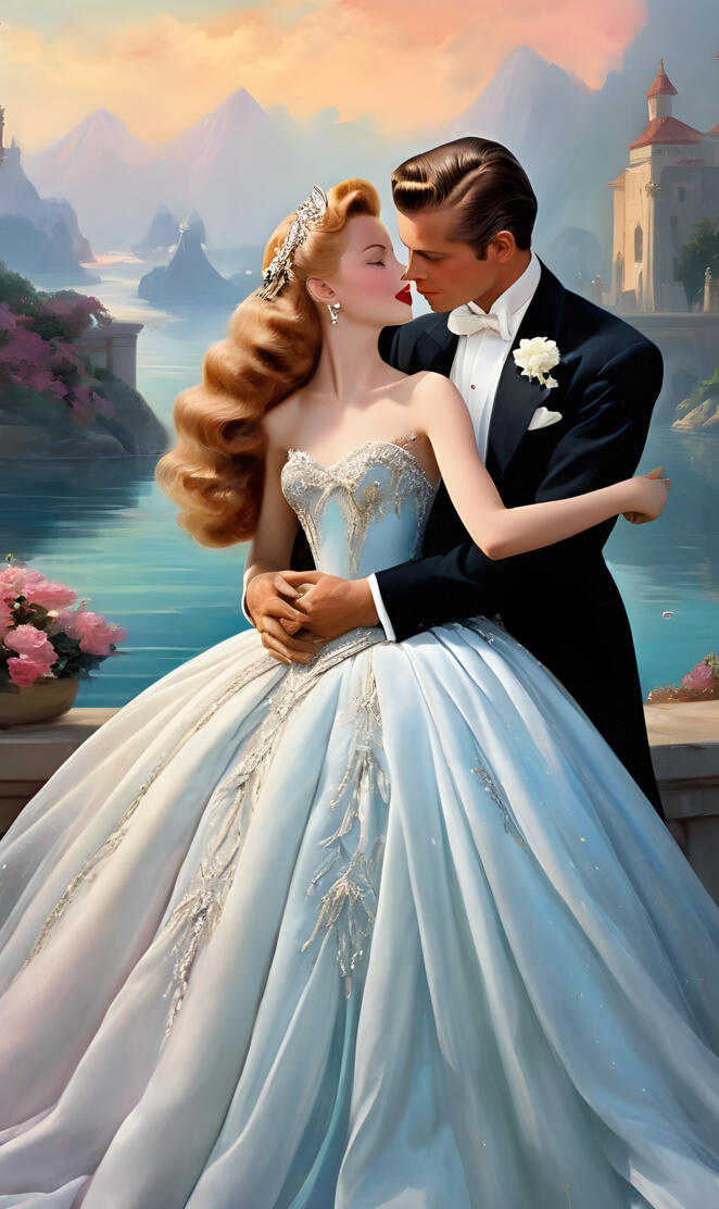 1950s king and queen, husband and wife, man and woman, wedding, lovers