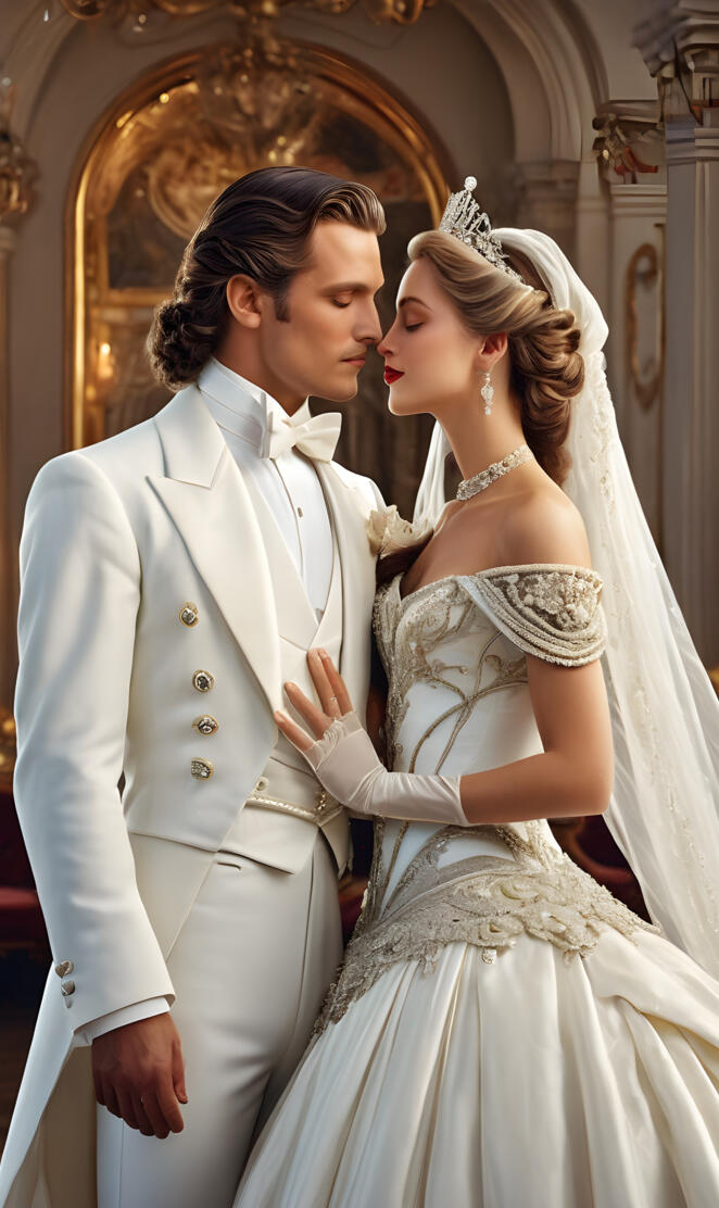 1880s king and queen, husband and wife, man and woman, wedding, lovers