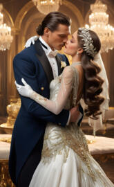 1920s king and queen, husband and wife, man and woman, wedding, lovers