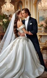 1890s king and queen, husband and wife, man and woman, wedding, lovers