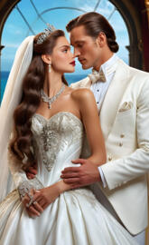 1900s king and queen, husband and wife, man and woman, wedding, lovers