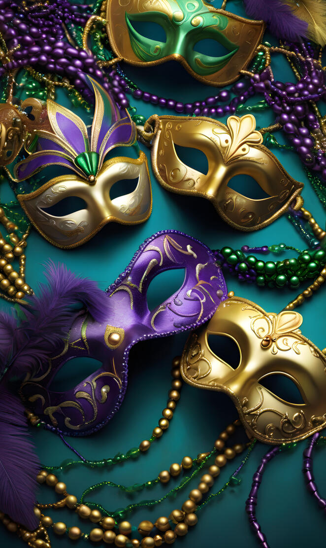 a group of colorful masks